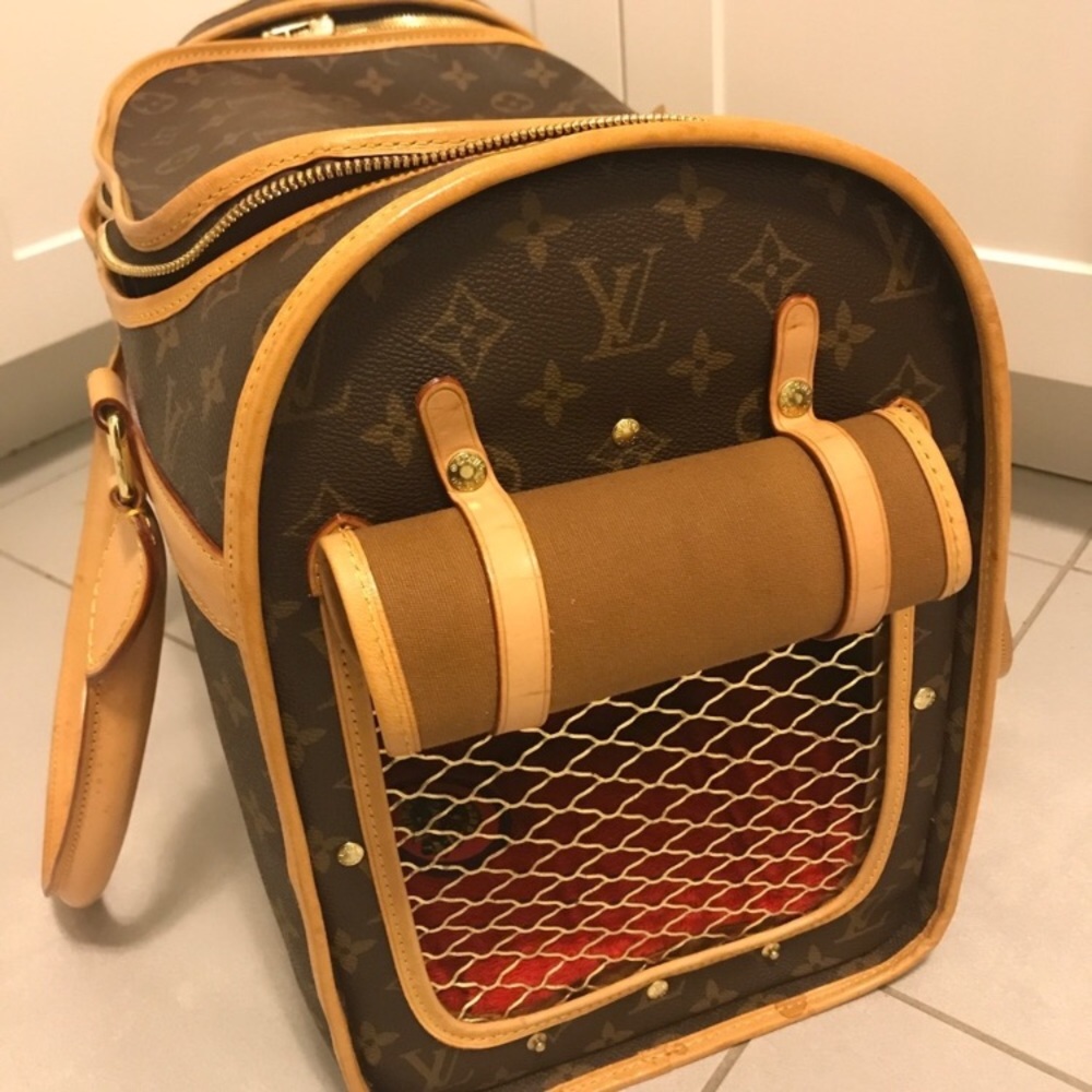 Monogram dog carrier